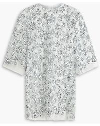 Cecilie Bahnsen - Asra Sequin-Embellished Tulle Top - Lyst