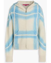 The Elder Statesman - Hoodie aus kaschmir mit reißverschluss und batikmuster - Lyst