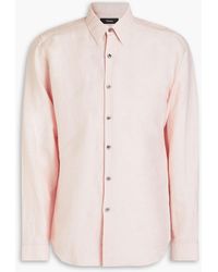 Theory - Irving Slub Cotton And Linen-blend Twill Shirt - Lyst