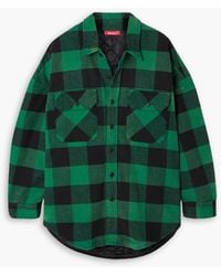Denimist - Oversized Padded Checked Cotton-flannel Jacket - Lyst