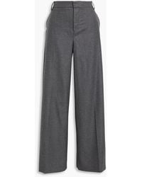 Tibi - Wool-flannel Wide-leg Pants - Lyst