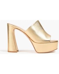 Gianvito Rossi - Holly plateau-mules aus -leder - Lyst
