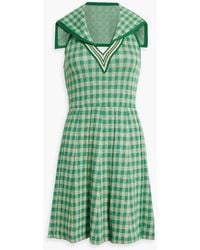 Anna Sui - Gingham Jacquard-knit Dress - Lyst