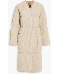 Zimmermann - Knit-trimmed Shearling Coat - Lyst