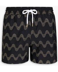 Frescobol Carioca - Short-length Metallic Jacquard Swim Shorts - Lyst