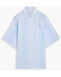 Maison Kitsuné - Striped Cotton-broadcloth Shirt - Lyst