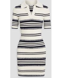 Jonathan Simkhai - Kris gestreiftes minikleid aus bouclé-strick - Lyst