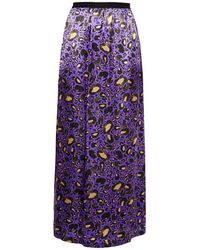 MM6 by Maison Martin Margiela Leopard-print Midi Skirt - Purple