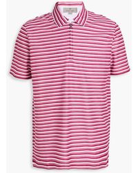 Canali - Poloshirt aus baumwoll-piqué mit streifen - Lyst