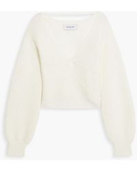 10 Crosby Derek Lam - Marnie Twist-front Brushed Ribbed-knit Sweater - Lyst