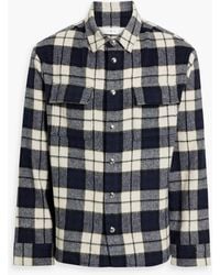 IRO - Garnetr Checked Wool-blend Flannel Overshirt - Lyst