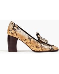 Tory Burch - Snake-effect Leather Pumps - Lyst
