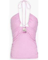 Isabel Marant - Becki Ruched Cotton And Silk-Blend Top - Lyst