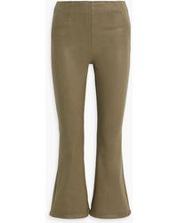 Veronica Beard - Carson Coated High-Rise Kick-Flare Jeans - Lyst