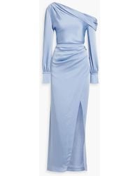 Jonathan Simkhai - Cam One-Shoulder Satin-Crepe Maxi Dress - Lyst