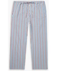 Bode - Regatta Straight-Leg Striped Cotton-Voile Drawstring Pants - Lyst