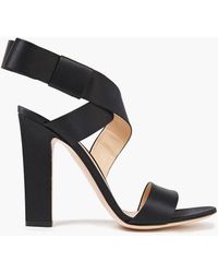 Gianvito Rossi - Rae Bow-embellished Silk-satin Sandals - Lyst