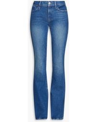 FRAME - Le High Flare Faded High-rise Flared Jeans - Lyst