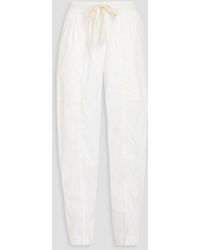 Seafolly - Cropped Cotton-poplin Tapered Pants - Lyst