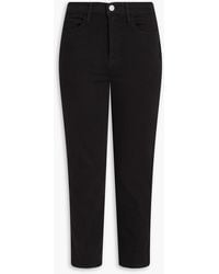 FRAME - Le high straight cropped high-rise straight-leg jeans - Lyst