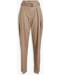 IRO - Igna Pleated Pinstriped Wool-blend Tapered Pants - Lyst