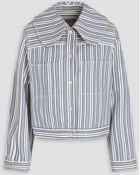 Claudie Pierlot - Striped Cotton-gabardine Jacket - Lyst
