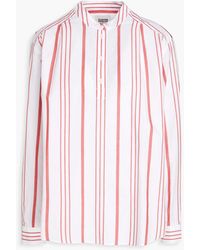 Claudie Pierlot - Hemd aus popeline aus einer baumwollmischung mit streifen - Lyst
