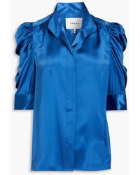 FRAME - Gillian Silk-satin Shirt - Lyst