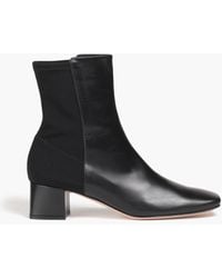 Gianvito Rossi - Logan Stretch-jersey And Leather Ankle Boots - Lyst