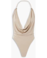 GAUGE81 - Aus rückenfreier neckholder-body aus stretch-jersey mit raffungen - Lyst