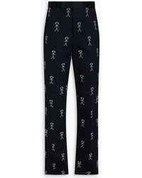 Thom Browne - Embroidered Cotton-twill Chinos - Lyst