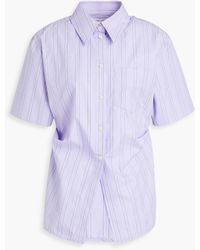 Victoria Beckham - Hemd aus baumwollpopeline mit streifen - Lyst