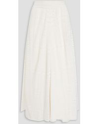 Chloé - Pointelle-knit Wool, Silk And Cashmere-blend Midi Skirt - Lyst