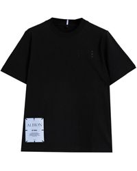 McQ Appliquéd Printed Cotton-jersey T-shirt - Black