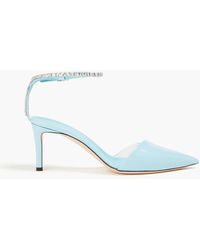 Giuseppe Zanotti - Crystal-embellished Pvc And Faux Patent-leather Pumps - Lyst