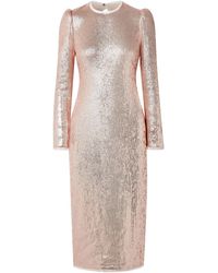 rose gold midi dress uk
