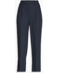 Vince - Cropped Twill Tapered Pants - Lyst