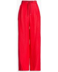 Sandro - Woven Wide-leg Pants - Lyst