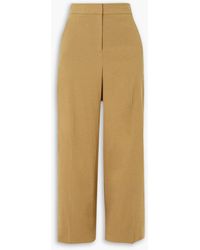 Veronica Beard - Brixton Cropped Linen-blend Wide-leg Pants - Lyst