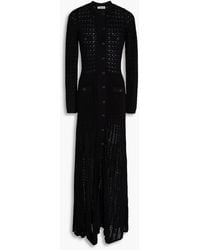 Sandro - Crochet-knit maxi dress - Lyst