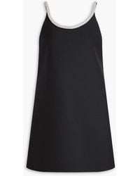 Rohe - Crystal-embellished Grain De Poudre Wool-blend Mini Dress - Lyst