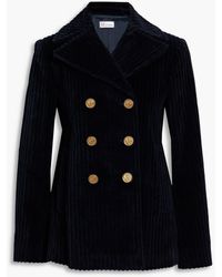 RED Valentino - Double-breasted Cotton-corduroy Blazer - Lyst