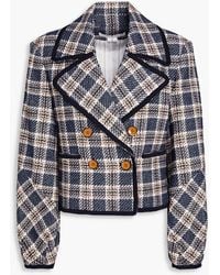 Veronica Beard - Aise Double-breasted Checked Cotton-blend Tweed Jacket - Lyst