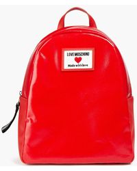 Love Moschino Coated Canvas Backpack - Red