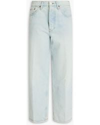 RE/DONE - Cropped Faded High-rise Straight-leg Jeans - Lyst
