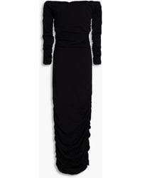 Khaite - Lydia Off-the-shoulder Ruched Jersey Maxi Dress - Lyst