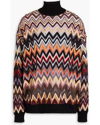 Missoni - Crochet-knit Wool-blend Turtleneck Sweater - Lyst