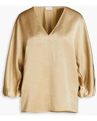 By Malene Birger - Piamontes Satin-crepe Blouse - Lyst