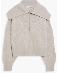 IRO - Joanna Ribbed Merino Wool Half-zip Sweater - Lyst