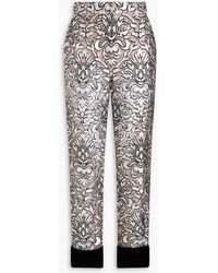 Dolce & Gabbana - Hose mit schmalem bein aus beflocktem tüll mit -effekt - Lyst